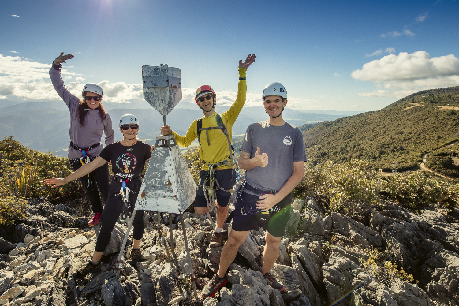 Peaks of Kahurangi National Park seen from the Takaka Hill summit.
