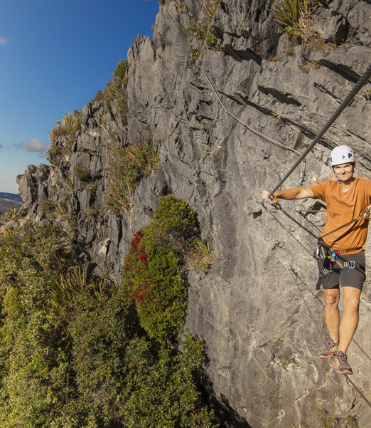 Takaka Hill’s Via Ferrata guided tours.