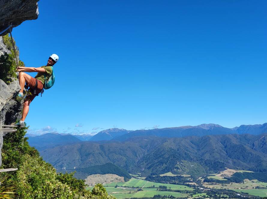 Takaka Hill via ferrata, New Zealand